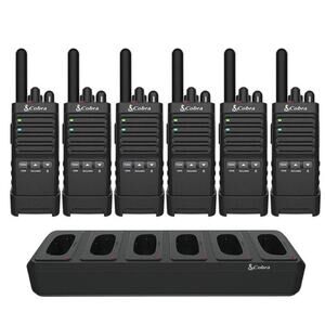 Cobra PX650 Two-Way Radio 6-Pack Walkie Talkies Long Range Rechargeable NEW